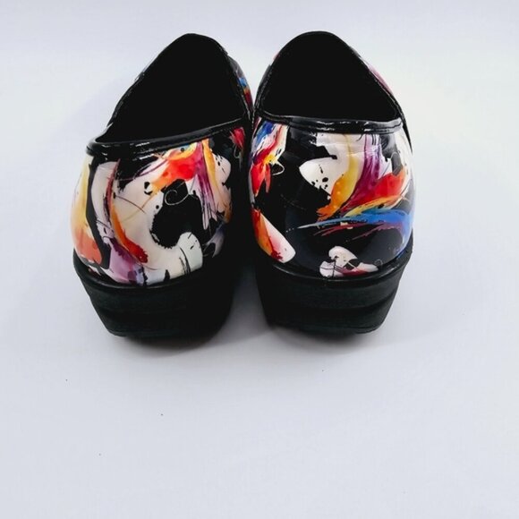 Savvy Brandy Woman's 11M Multi Color Splash Slip Resistant Slip-on Clog/Shoes - Picture 4 of 9